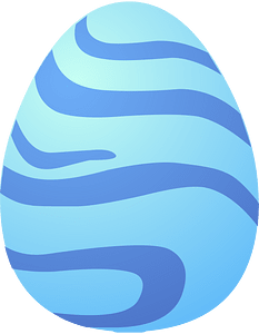 Blue striped fantasy egg