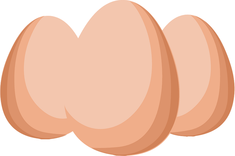 Three pink eggs