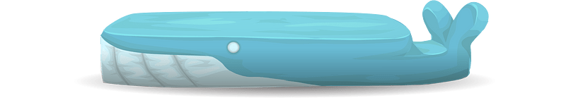 Blue fantasy whale