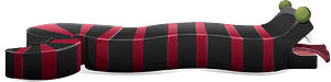 Black red fantasy snake