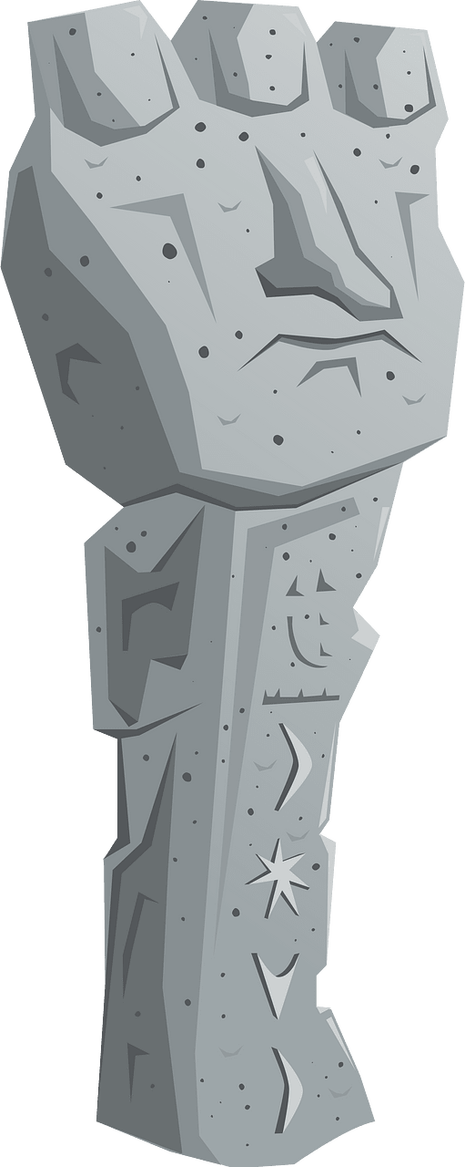 Grey stone statue