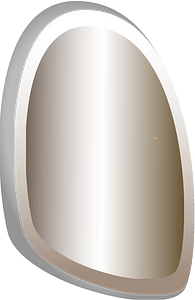 Beige oval door
