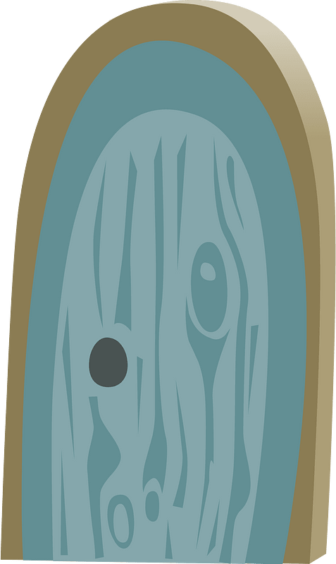 Blue fantasy door