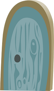 Blue fantasy door