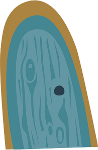 Blue fantasy door