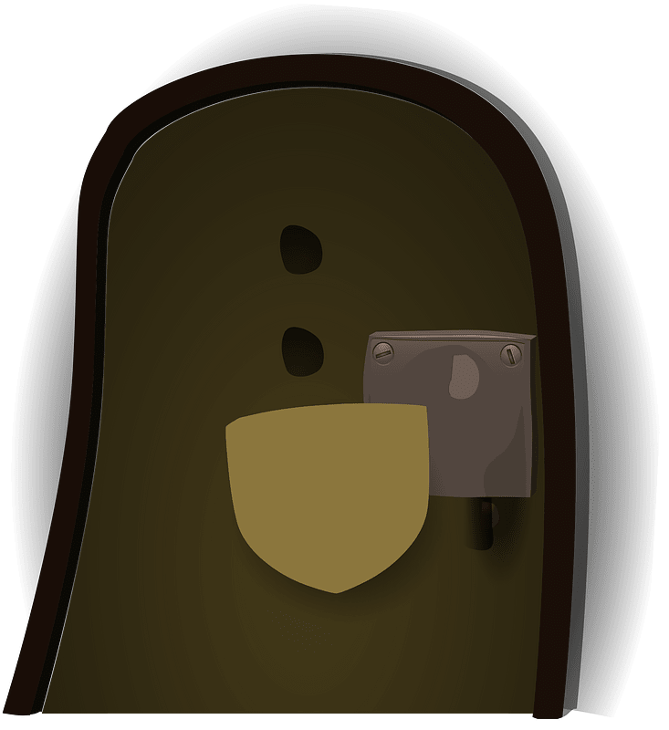 Brown rounded door