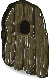 Brown wooden castle window door