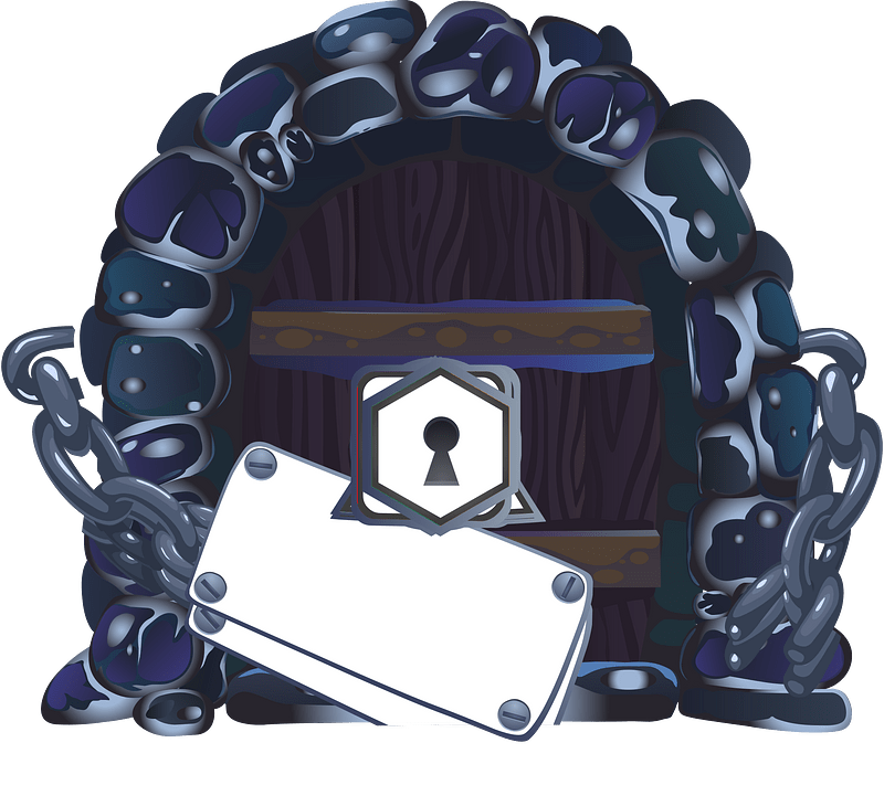 Purple fantasy door lock