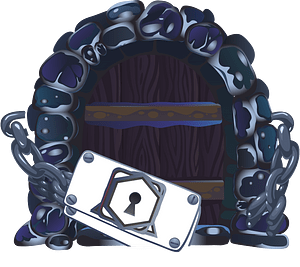 Purple fantasy door lock