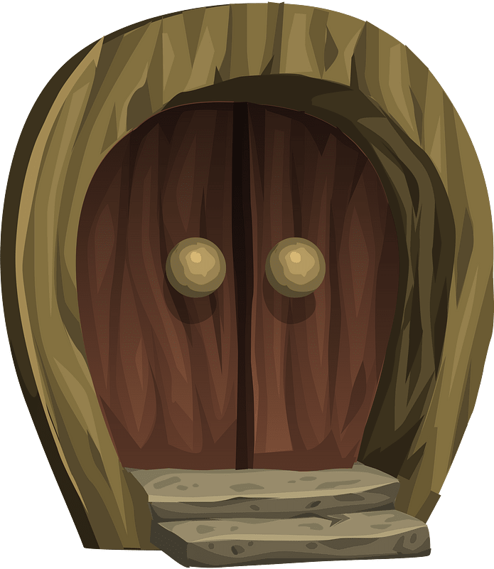 Stackable mushroom building door