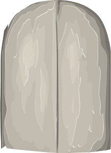 Stone elevator door