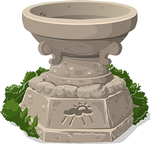 Fantasy shrine fountain
