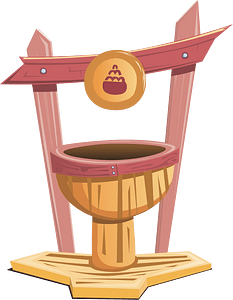 Fantasy shrine fountain
