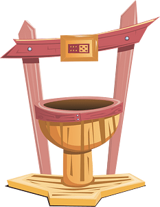 Fantasy shrine fountain