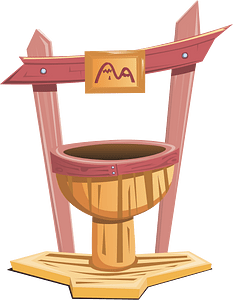 Fantasy shrine fountain