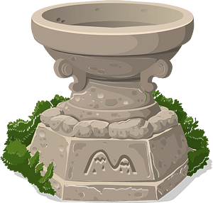 Fantasy shrine fountain