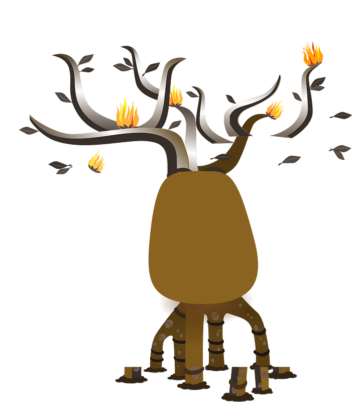 Fire fantasy tree hut