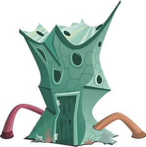 Green wacky fantasy house