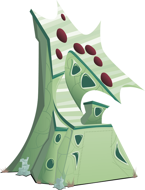 Green wacky fantasy house