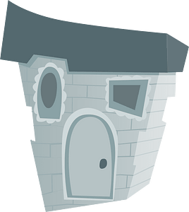 Grey wacky fantasy house