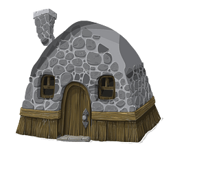 House and grave