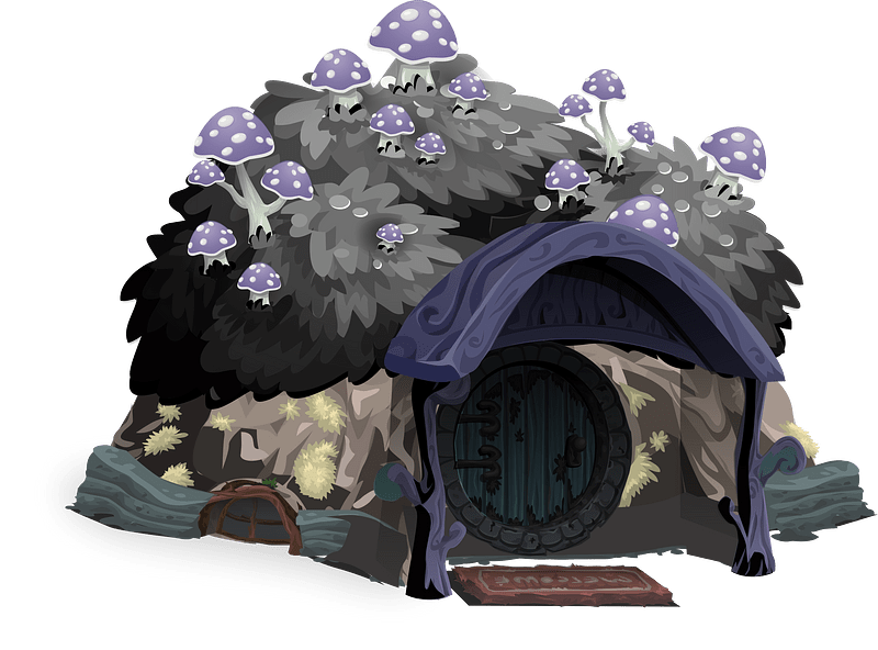 Mushrooms hobbit fantasy house
