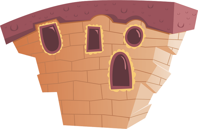 Orange wacky fantasy house