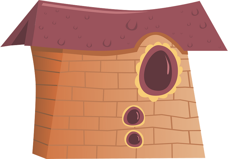 Orange wacky fantasy house