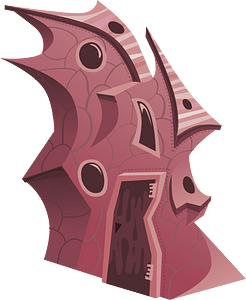 Pink wacky fantasy house