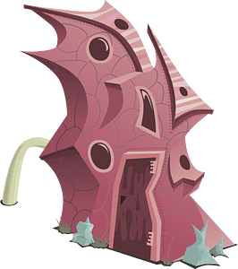 Pink wacky fantasy house