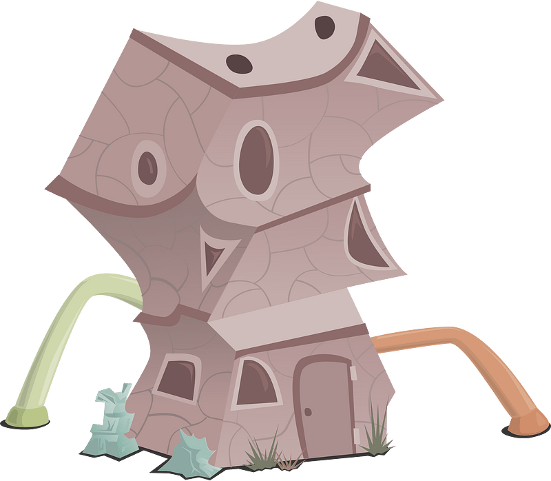 Pink wacky fantasy house