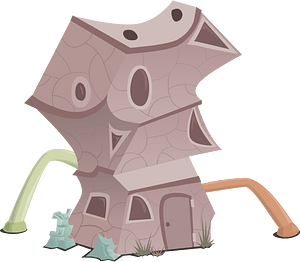 Pink wacky fantasy house
