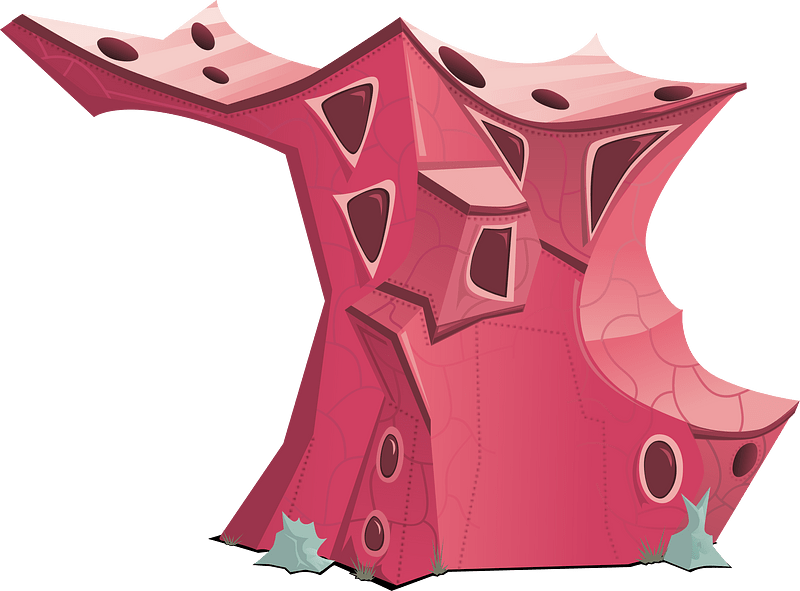 Red wacky fantasy house