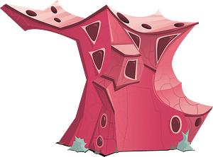 Red wacky fantasy house