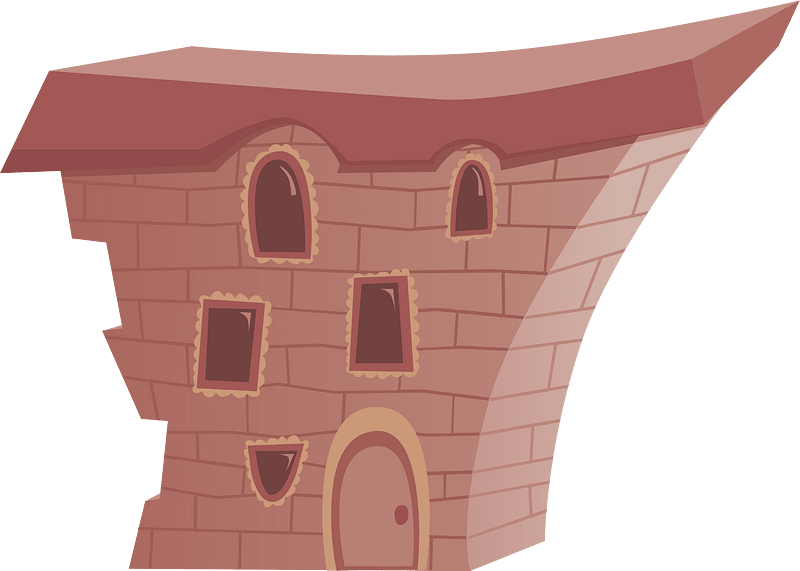 Red wacky fantasy house