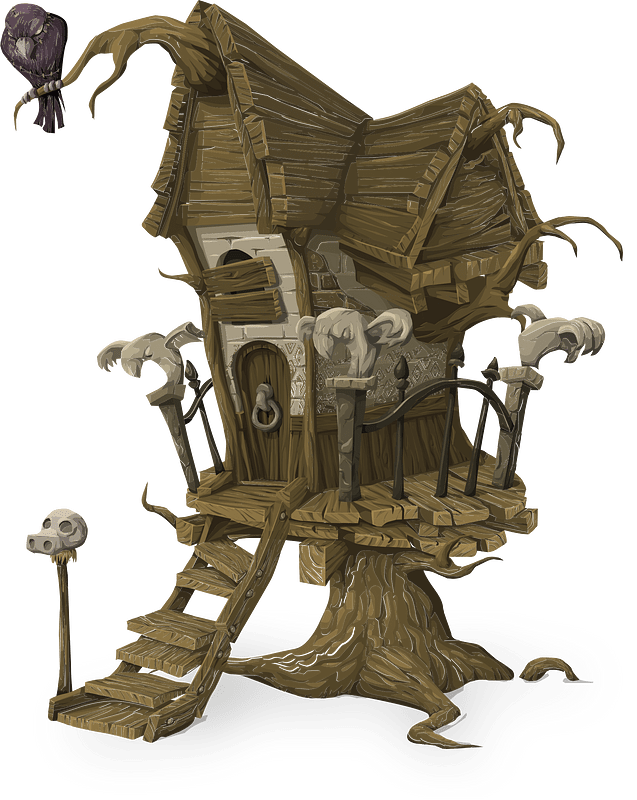 Wooden wacky house