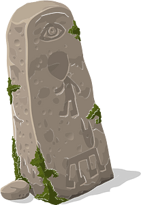 Brown stone monument