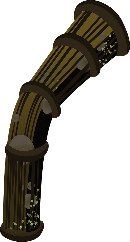 Brown bent pipe