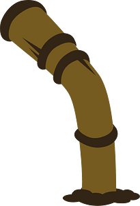 Brown bent pipe