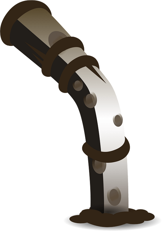 Brown bent pipe