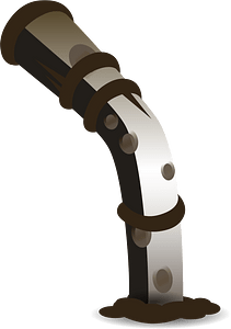 Brown bent pipe