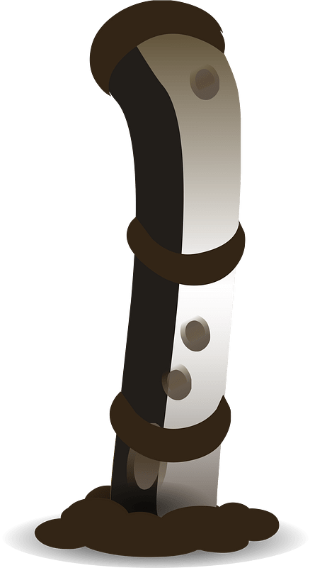 Brown bent pipe