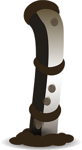 Brown bent pipe