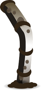 Brown bent pipe