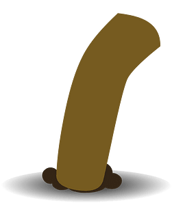 Brown bent pipe