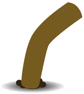 Brown bent pipe