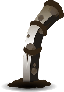 Brown bent pipe