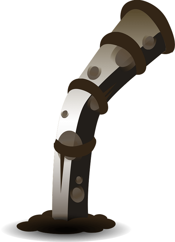 Brown bent pipe