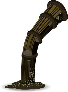 Brown bent pipe