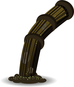 Brown bent pipe